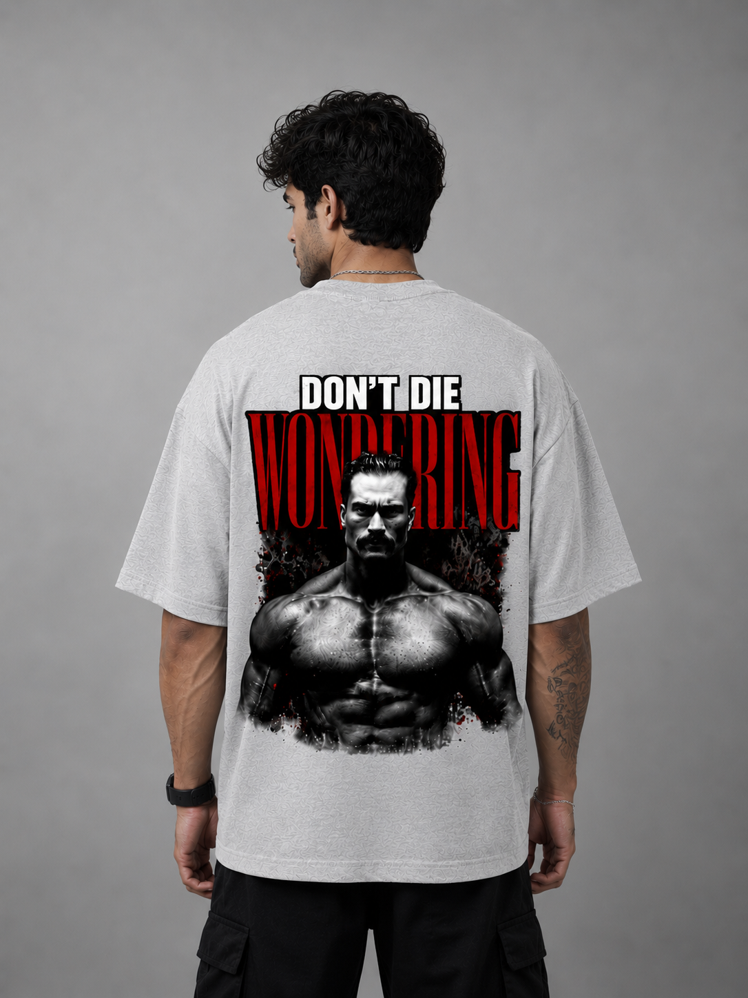 DON'T DIE WONDERING Heavyweight Oversized Graphic T-Shirt | 240 GSM 100% Cotton | HouseofEvery