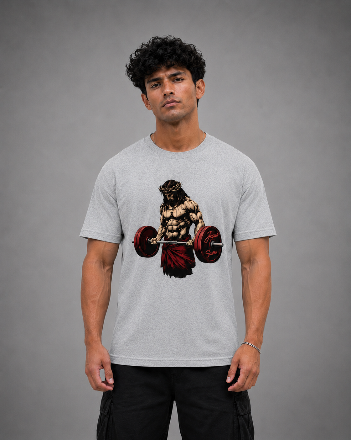 JESUS SAVES Premium Graphic T-Shirt | 180 GSM 100% Cotton Christian Faith Tee | HouseofEvery