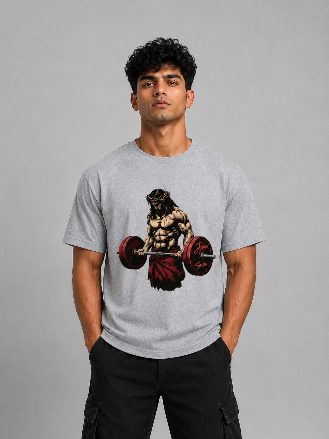 JESUS SAVES Premium Graphic T-Shirt | 180 GSM 100% Cotton Christian Faith Tee | HouseofEvery