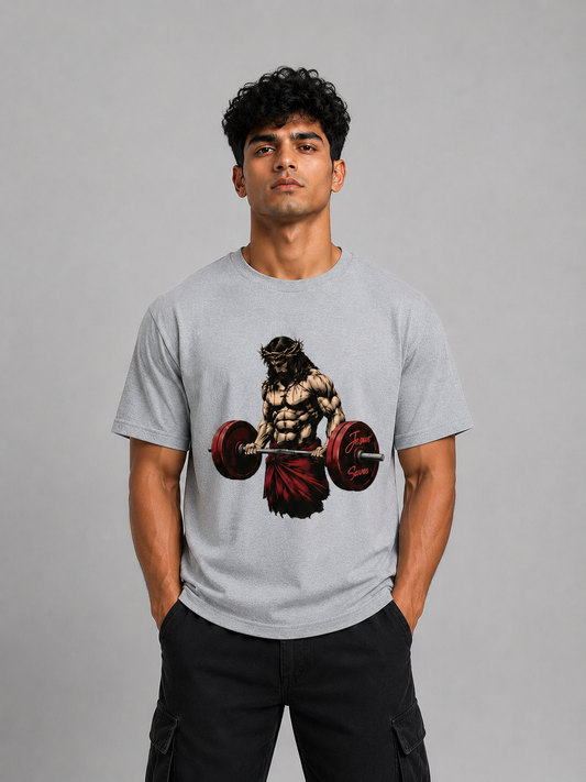 JESUS SAVES Premium Graphic T-Shirt | 180 GSM 100% Cotton Christian Faith Tee | HouseofEvery
