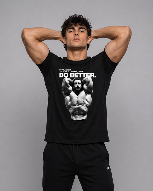 Do Better Premium Gym T-Shirt | 180 GSM 100% Cotton Half Sleeve Tee