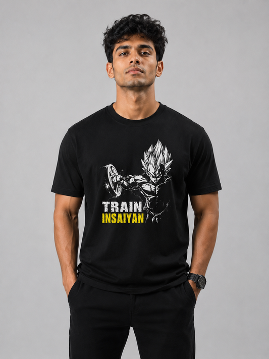 Train Insaiyan Premium Gym T-Shirt | 100% Cotton 180 GSM | HouseofEvery