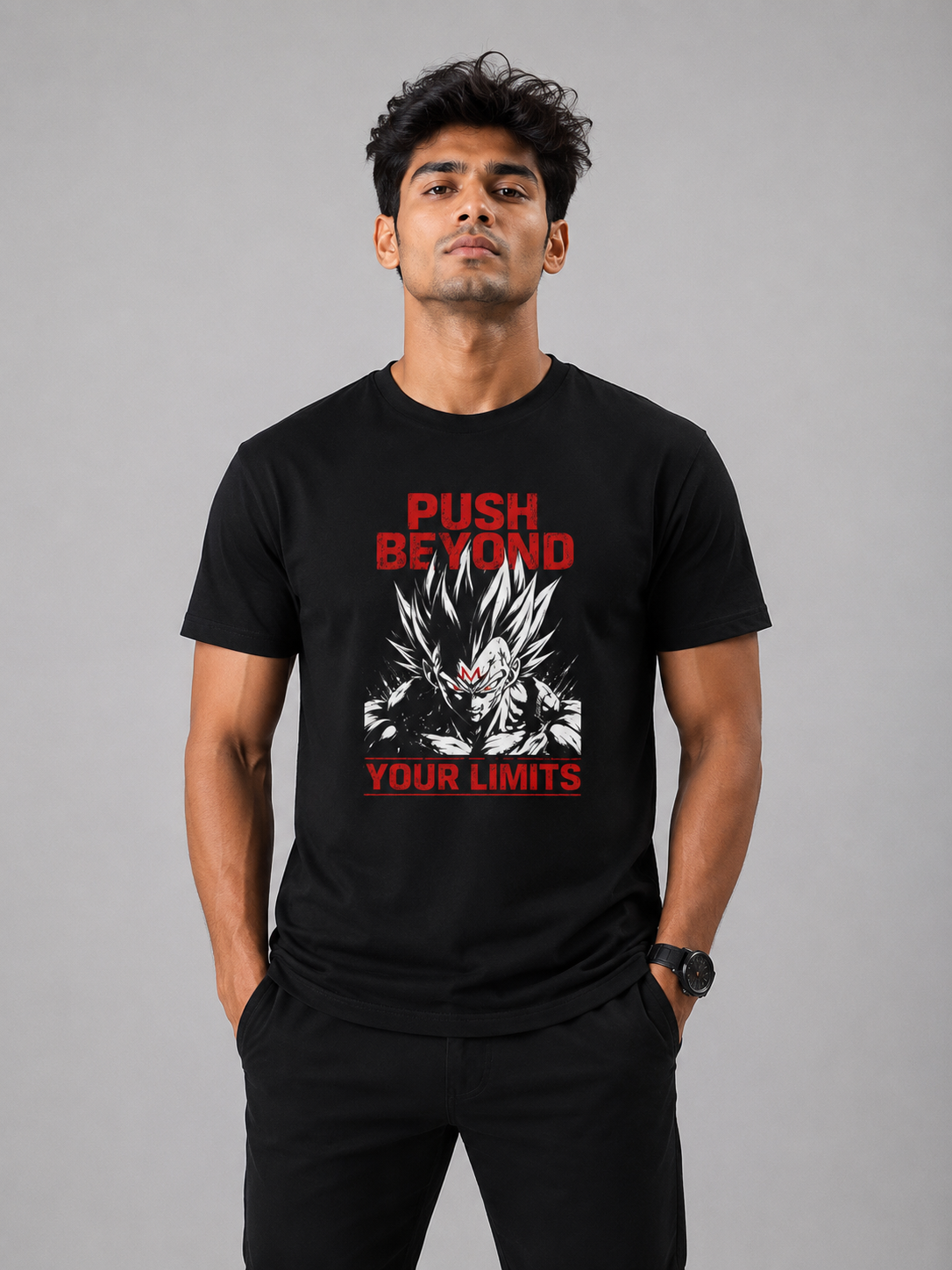 Push Beyond Your Limits Premium Gym T-Shirt | 100% Cotton 180 GSM | HouseofEvery
