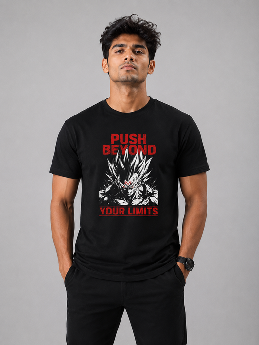 Push Beyond Your Limits Premium Gym T-Shirt | 100% Cotton 180 GSM | HouseofEvery