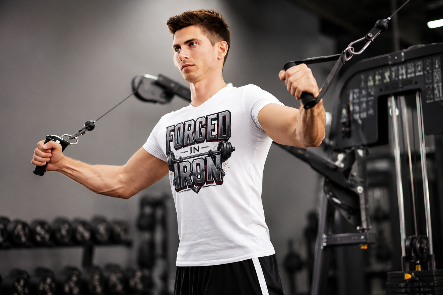 Forged in Iron Unisex Gym T-Shirt | 180 GSM Premium Cotton | Regular Fit | HouseofEvery