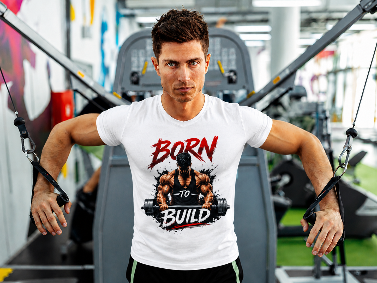 Born To Build Unisex Gym T-Shirt | 180 GSM Premium Cotton | Regular Fit | HOUSEOFEVERY