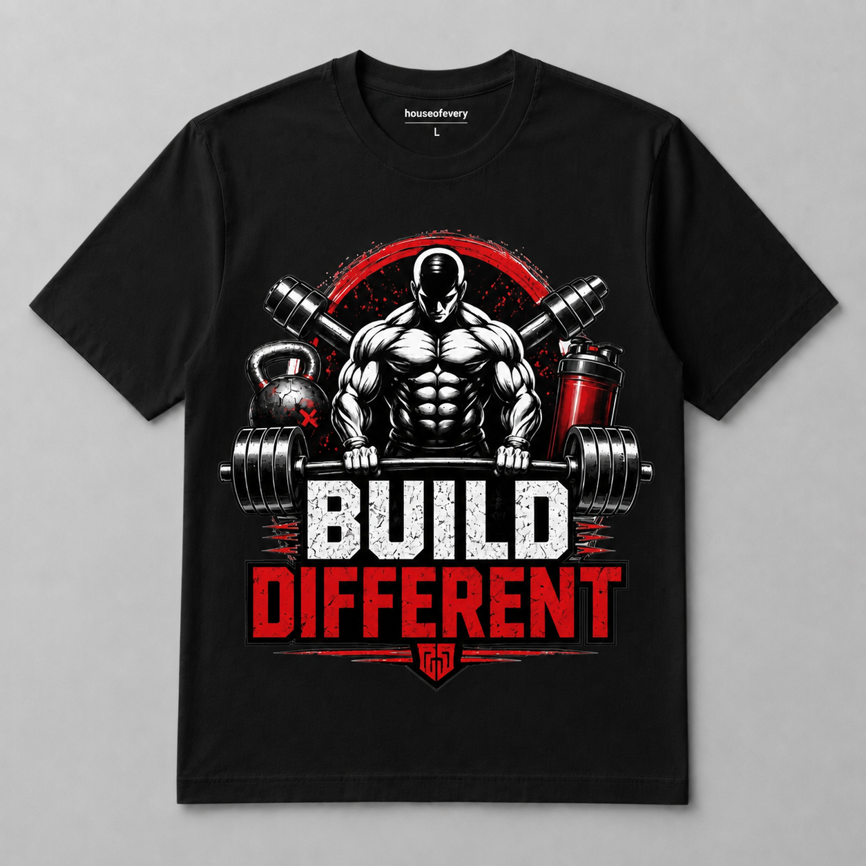 Build Different Unisex Gym T-Shirt | 180 GSM Premium Cotton | Houseofevery